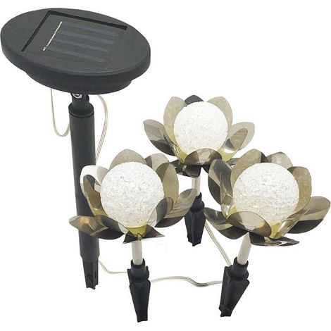 Borne Solaire Design Finition Métal Craquelé Et Verre X3 - Ezsolar (1/3)