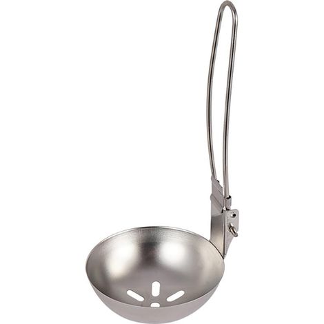 Edelstahl-Schaumlöffel mit Klappgriff – Küchenutensil zum Kochen und Braten (1/5)