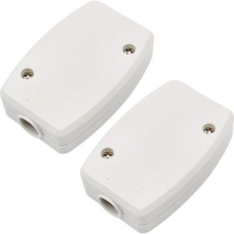 [JAMAIS UTILISÉ] 2Pcs Electrique Boîte de Jonction à 3 pôles Connecteur de Câble électrique Boîtier de Raccordement - Blanc (1/4)