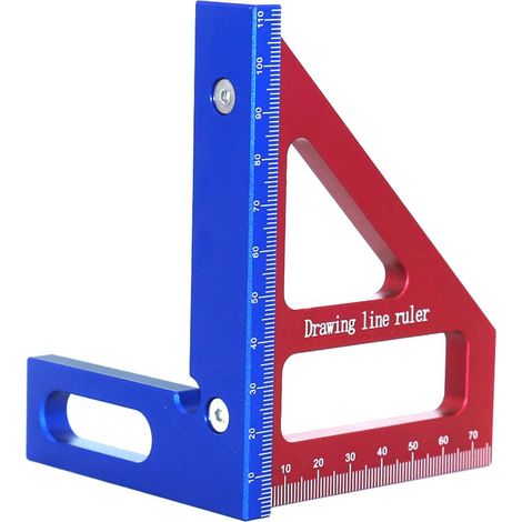 Règle d’angle de menuiserie 45/90°, équerre de marquage pour travail du bois et bricolage (1/3)