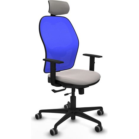 Sedia da ufficio piqueras y crespo Jorquera bianco rete blu (1/2)
