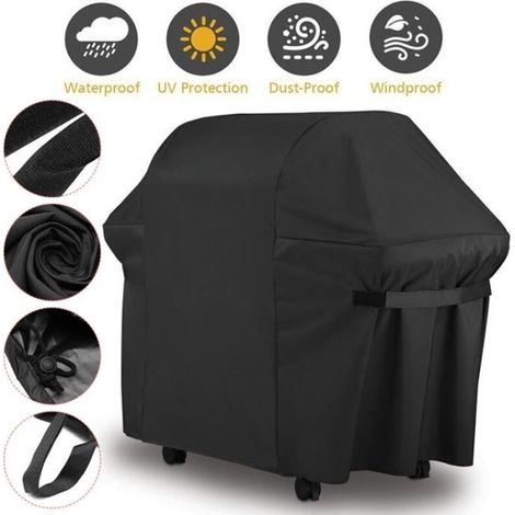 Housse Barbecue BBQ Protection Etanche Anti Poussière Anti Pluie 153x72x112CM (1/4)