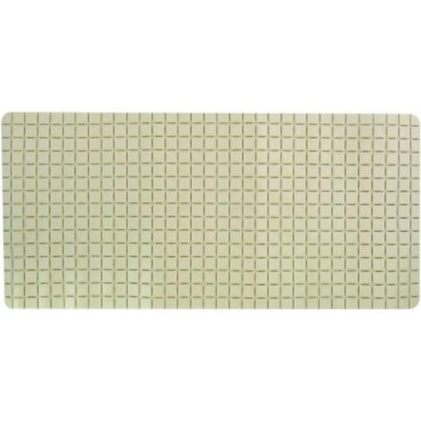 Tapis Fond de baignoire antidérapant Caoutchouc QUADRO 36x76cm Beige MSV