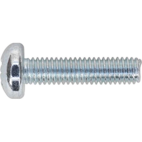 Sealey Machine Screw M6 x 25mm Pan Head Pozi Zinc Pack of 50 MSP625 (1/2)