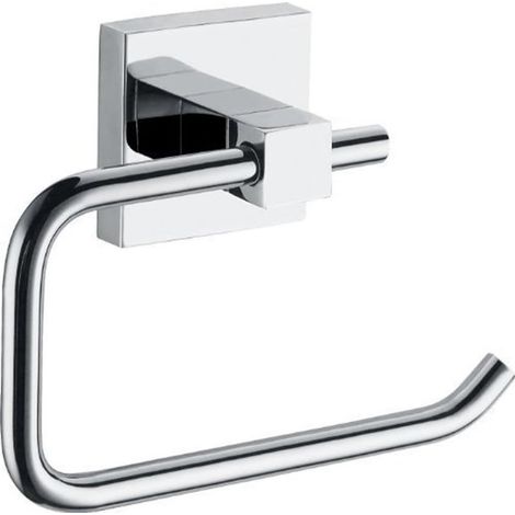 Porte-Rouleau Papier Toilette - Acier Inoxydable - Design Carré Moderne - Finition Miroir Chromé - Pour Salle De Bain Et WC - 1 Pièce (1/5)