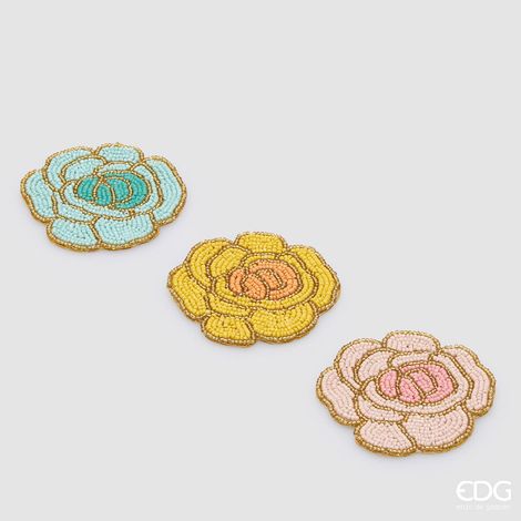 EDG Enzo De Gasperi Sottobicchiere Camelia Rotondo Ass. D 10 Cm Multicolor 1 Pz