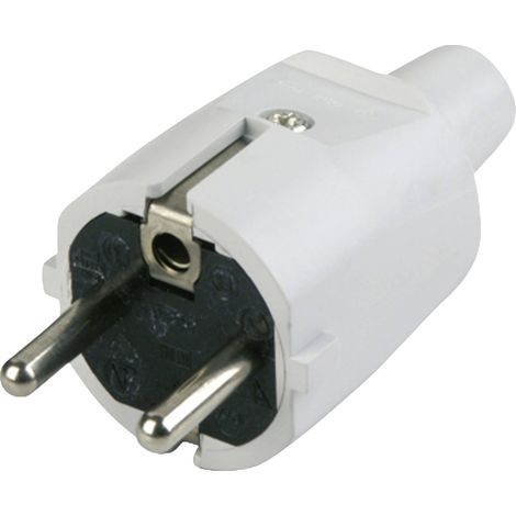 REV 0512070777 Fiche électrique mâle avec terre PVC 250 V gris IP20 D393812
