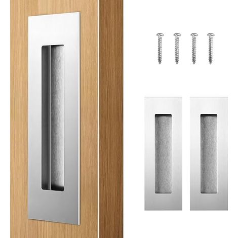 HBL' Poignée encastrée meuble 150 mm noire, lot de 4