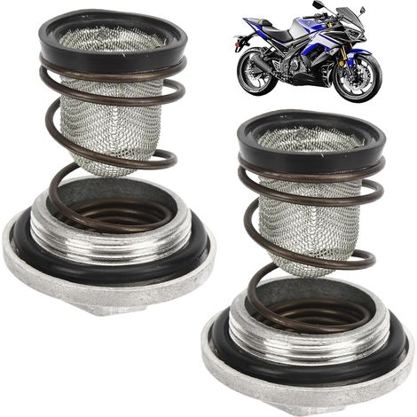 Set di 2 tappi di scarico olio per moto e scooter, con O-ring, filtro e molla, tappo di scarico olio motore per moto e scooter GY6 50-150cc Baotian Benzhou Znen Set di accessori per moto