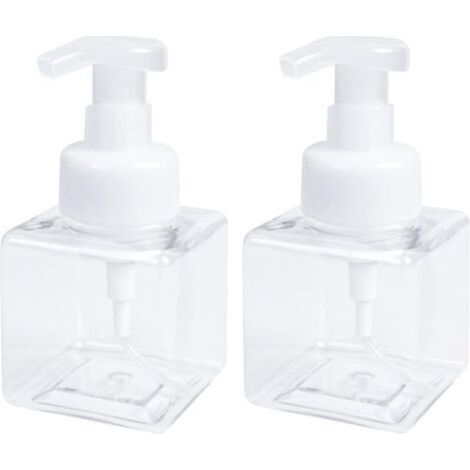 Set of 2 Foam Soap Dispensers 250 ml (8.5 oz) - Empty Pump Bottle for Kitchen or Bathroom - Hand Soap, Facial Cleanser (1/5)