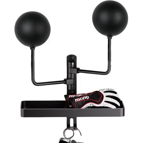 Support de casque de moto, support mural rotatif à 180°, aucun perçage requis, support de rangement de ceinture à double boule, accessoires de moto (1/5)