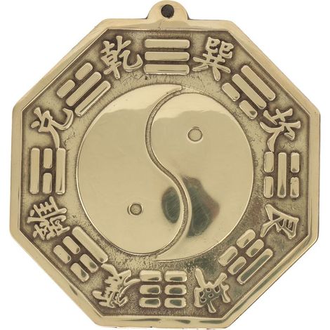 Miroir Bagua en Laiton Suspendu - Artisanat Fin et Multifonctionnel pour Feng Shui (1/5)