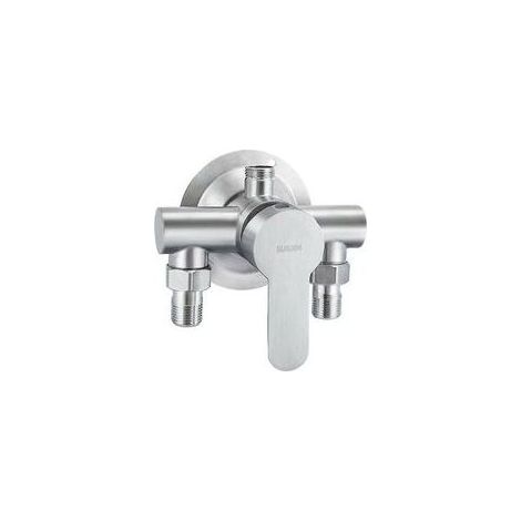 1 pièce 304 acier inoxydable exposé chaud et froid robinet de douche interrupteur chauffe-eau robinet de salle de bain, acier inoxydable exposé robinet de douche triangle douche (1/5)