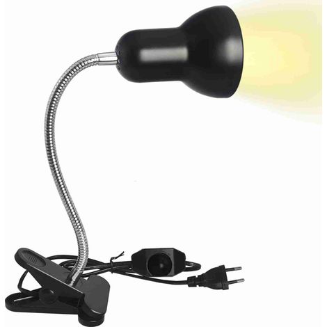 Lampe chauffante UVB pour reptiles avec ampoules 50W/70W, lampe chauffante à pince pour aquarium avec clip rotatif à 360° et thermostat réglable. (1/5)