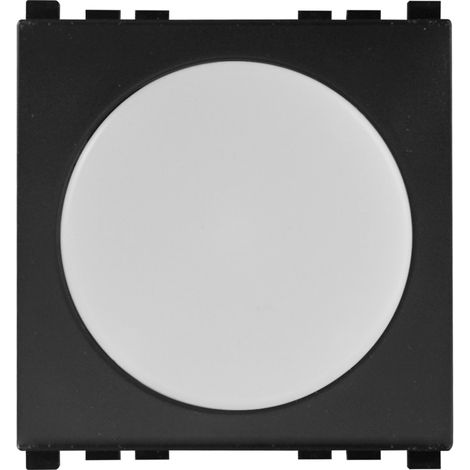 ETTROIT Batteriebetriebene LED-Notleuchte, 2 Module, 220 V, 6000 K, kompatibel mit Vimar Arké, Farbe Schwarz – Artikelnummer VA4201