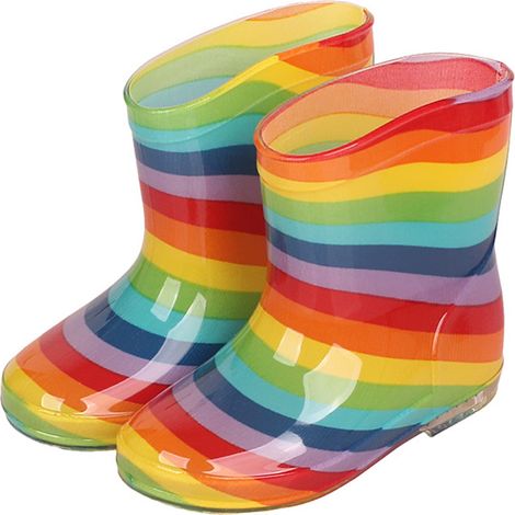 Bottes de pluie enfants antidérapantes imperméables pour garçons et filles - Modèle 3 Taille 24 (15 cm) (1/5)