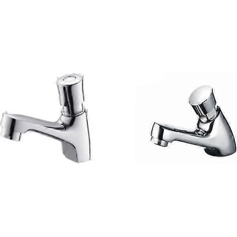 Küchen- und Badezimmerarmatur, verchromt, selbstschließend, wassersparend, mit Zeitverzögerung, für Waschbecken und Küche, für den Innen- und Außenbereich-A