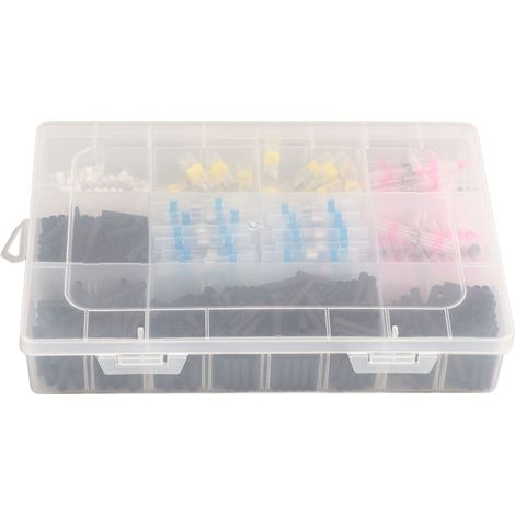 800 connecteurs de fils à souder étanches avec gaine thermorétractable transparente, lot de 800 pièces (1/5)