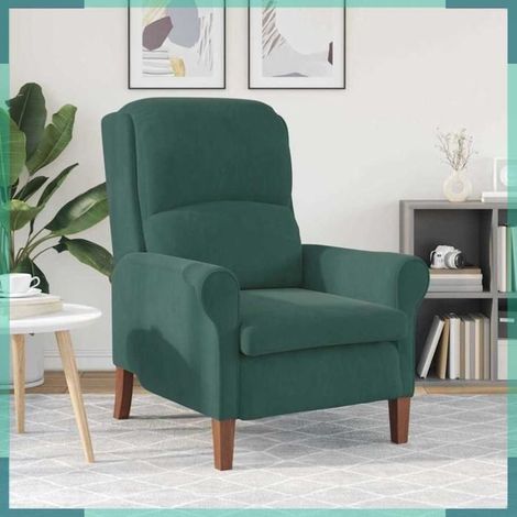 42009859 fauteuil Vert foncé 76 x 94 x 102 cm Velours (1/5)