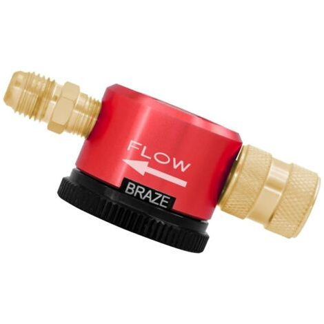 Outil de Purge D'azote, Connecteur de 1/4 de Pouce Regulateur D'azote Regulator Brazer Tool pour L'équipement de CVC pour la Purge et le Brasage, la Fixation Rapide avec un Tuyau (1/5)