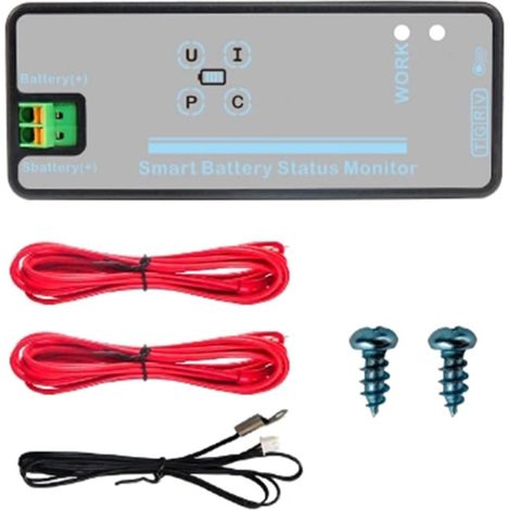 Multimètre avec batterie 150 A/300 A/500 A DC8-100 V avec contrôle shunt coulomètre testeur d'énergie (1/4)