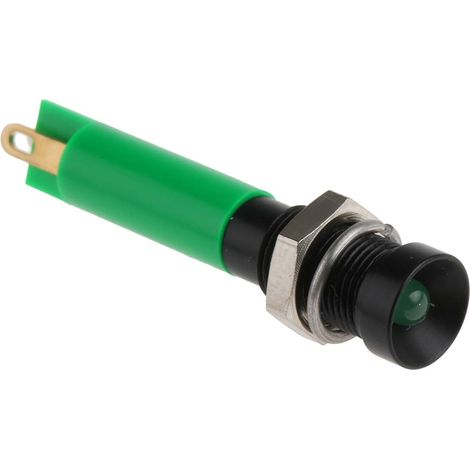 Voyant LED lumineux Vert RS PRO, dia. 6mm, 24V c.c., taille de la lampe 3 mm ( Prix pour 1 )
