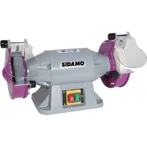 Sidamo – Touret à meuler 520W – Diamètre 150mm – Moteur en fonte d'acier – Protection thermique automatique – Meulage à sec de métaux ferreux