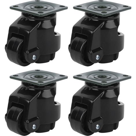 SJLERST 4 Pièces Roulette de Réglage de Niveau, Roulette D'Établi Rétractable Roulette de Nivellement Robuste Roulette Industrielle Pour Tables Mobiles (1/5)