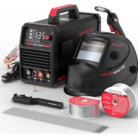 Poste à Souder Fil Fourré sans Gaz 135A avec Kit d'Accessoires (1/5)