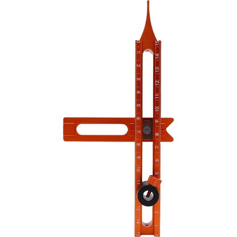 Outil de traçage à échelle 4 côtés aimanté règle de niveau avec base aimantée multifonction outil de marquage menuiserie pour charpente meuble bricolage (1/5)