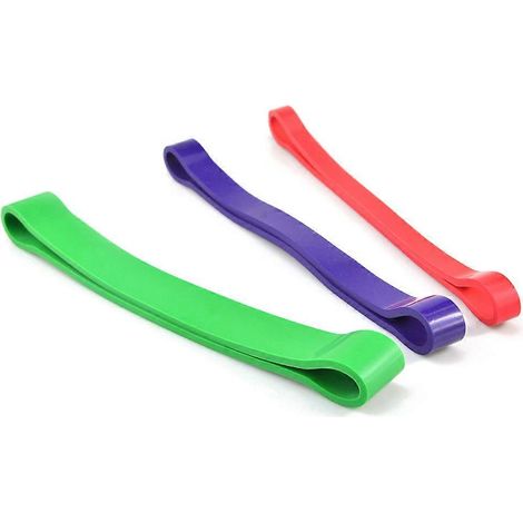 Bandes de résistance pour le renforcement et la rééducation musculaire, 61 x 1,9 x 0,45 cm, violettes, lot de 2 (1/5)