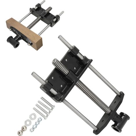 Tornillo de banco de carpintero de hierro fundido de 7 pulgadas, adecuado para trabajos de carpintería y mecánica, de alta resistencia, con guías dobles para mayor precisión. (1/5)