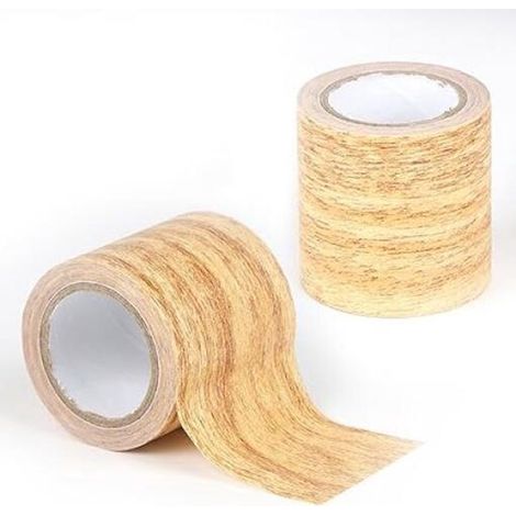Rotolo di nastro di riparazione 5,7 cm x 4,57 m, nastro effetto legno, venature del legno realistiche, nastro di bordo autoadesivo per carta da parati, nastro di bordo impermeabile (1/5)