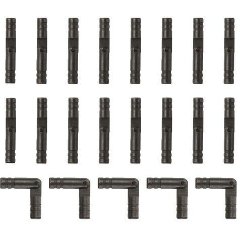 Lot de 20 charnières invisibles en laiton, 4 x 25 mm, petites charnières dissimulées pour boîtes à bijoux, noires