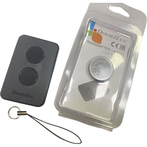 Télécommande DOORHAN 433.92 MHz – 2 boutons, code tournant sécurisé, pour portes de garage et portails automatiques (1/3)