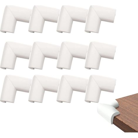 LaBlanc - Pack de 12 protectores de esquinas para bebés y niños, espuma de seguridad suave para mesas esquineras y todo tipo de muebles, resistentes a golpes (blanco) (1/5)