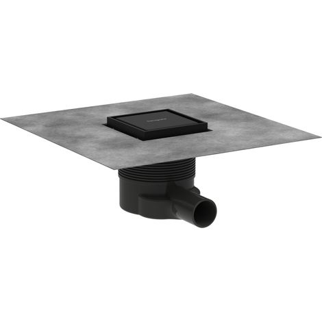 Hansgrohe RainDrain Brilliance - Punktablauf, 10x10 cm, schwarz matt 56250670 (1/5)