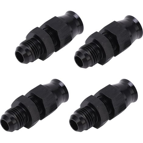 4PCS Raccord AN6 Mâle Fileté Aluminium Alliage Étanche avec Bague Laiton pour Carburant Gaz Diesel Huile 5/16in (1/5)