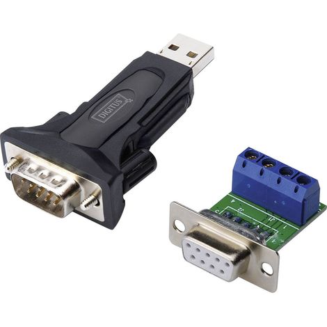 Adaptateur USB 2.0, série Digitus DA-70157 - [1x USB 2.0 type A mâle - 1x RS485 mâle] - 0.80 m - bla (1/5)