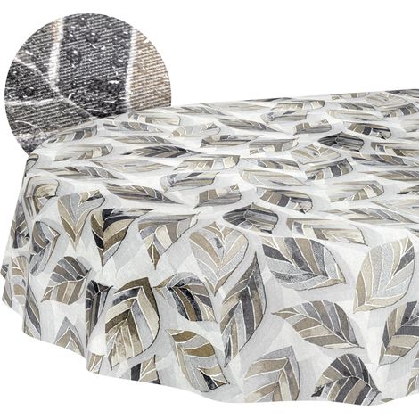 Nappe enduite Feuilles Ovale 200x140 cm intérieur/extérieur (1/5)