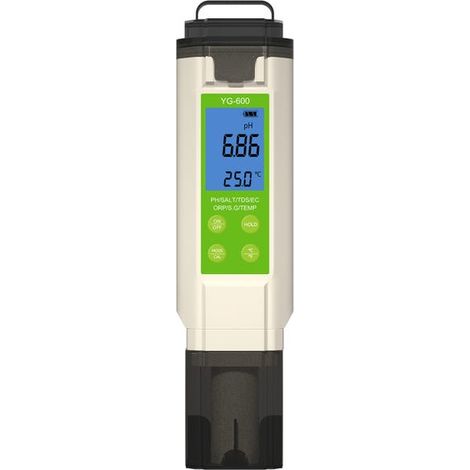 Medidor de salinidad 7 en 1 para piscinas, medidor digital para salinidad, pH, ORP y calidad del agua (cloruro de sodio)