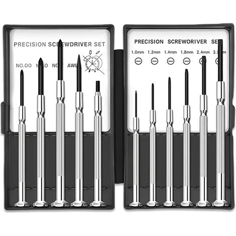 11 Pièces Mini Tournevis de Précision, Kit Horlogerie Montre Tournevis (1/5)