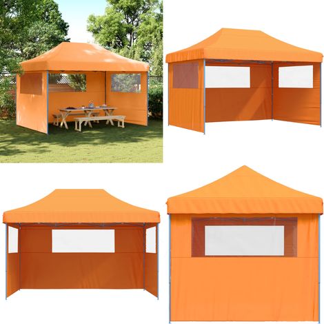 Tente de réception pliable escamotable avec 3 parois latérales - Tente De Réception - Abri Extérieur - Chapiteau - Structure Extérieure - Événement En Plein Air - Home & Living (1/5)