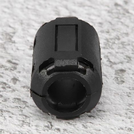 Lot de 20 clips de suppression des interférences radioélectriques et électromagnétiques (RFI/EMI) à noyau annulaire en ferrite, pour câbles de diamètre 3 mm, 5 mm, 7 mm, 9 mm et 13 mm, noir. (1/4)