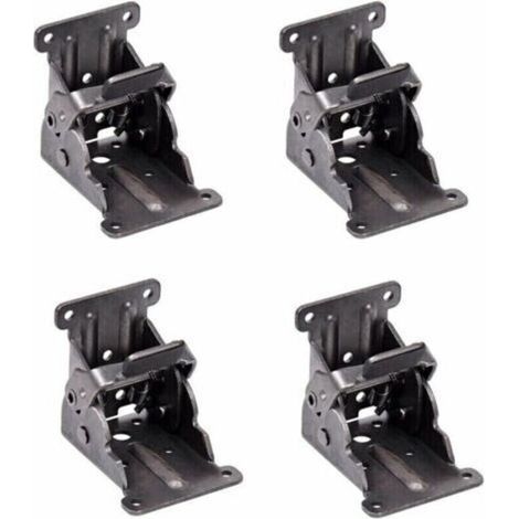 Charnières Autobloquantes, Support de Support Pliable Raccords de Jambe et Accolade de Coin, Pour les Pieds Pliants Établi Pliant, (4 pièces) (1/4)