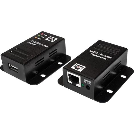 Prolongateur USB 2.0 Cat.5 jusqu'a 50m 1 port - Noir