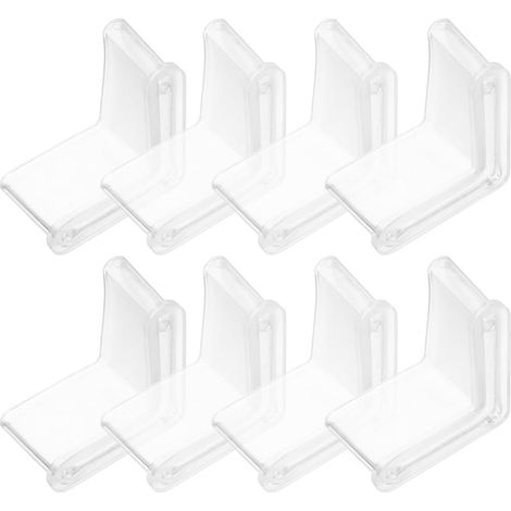 Patins en Caoutchouc Transparent Souple Lot de 8 Embouts 40x40 MM Protection d'angle pour Poteaux d'Étagère Métallique et Mobilier de Salon (1/5)