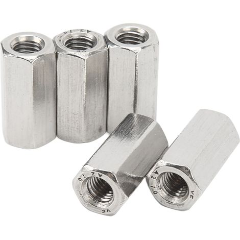 5 Écrous hexagonaux M10 en acier inoxydable A2, résistants à la corrosion pour assemblages boulonnés (1/5)
