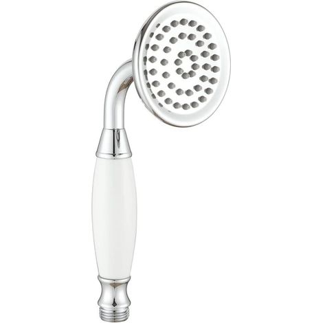 3 Inch Traditional Chrome Brass Ceramic Shower Head for White Bathroom (1/5)