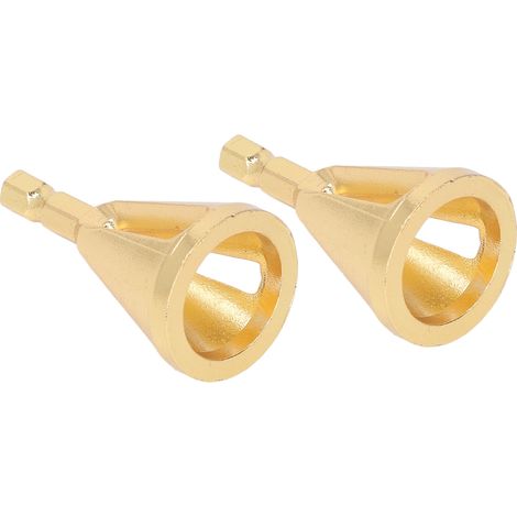 Entgratwerkzeuge für Außenfasen, Entgraten, Schnellkupplung, Sechskantschaft, 3-Nut-Entgratungsfase, Gold (1/5)